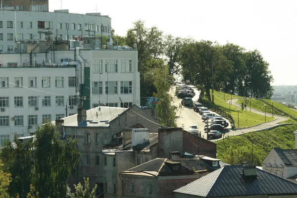 Staden vid floden Oka — Stockfoto