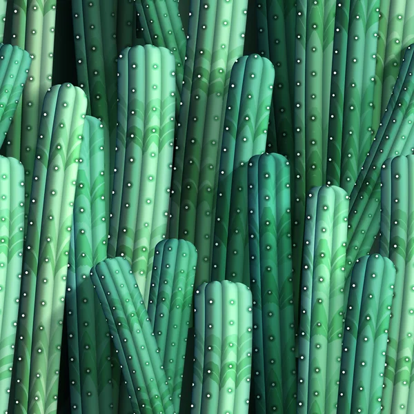 Modèle sans couture avec des cactus réalistes Graphismes Vectoriels