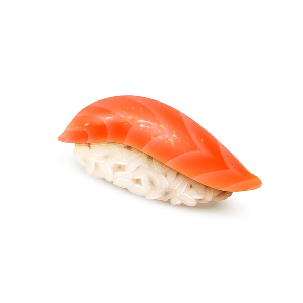 寿司、日本料理は、白で隔離. — ストックベクタ