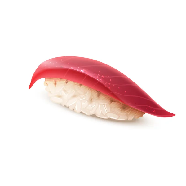 Σούσι, ιαπωνική κουζίνα, που απομονώνονται σε λευκό. — Διανυσματικό Αρχείο