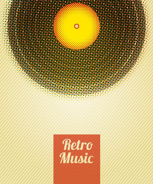 Affiche de demi-tons de musique rétro. Illustration vectorielle, eps10 . — Image vectorielle