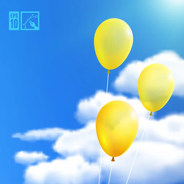 Φόντο του ουρανού με μπαλόνια. Εικονογράφηση φορέας, eps10, επεξεργάσιμο — Διανυσματικό Αρχείο