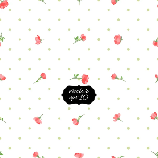 Motif floral sans couture avec des roses. Illustration vectorielle, eps10 . — Image vectorielle