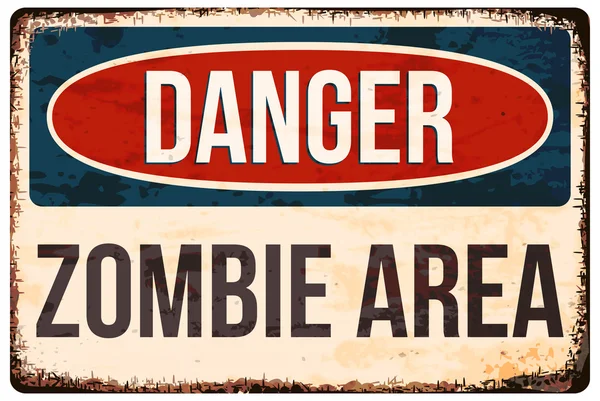 Хэллоуин предупреждающий знак. Опасность, площадь зомби. Векторные иллюстрации, eps10. — стоковый вектор