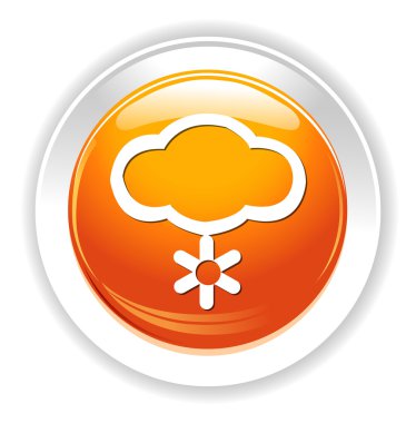 Kar tanesi simgesiyle bulut