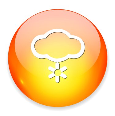 Kar tanesi simgesiyle bulut