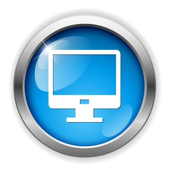 Számítógép monitor ikon — Stock Vector