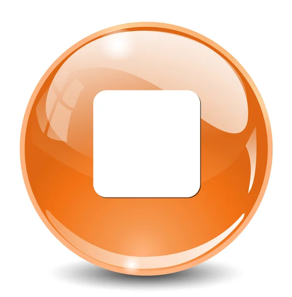 Media player stop icono web — Vector de stock