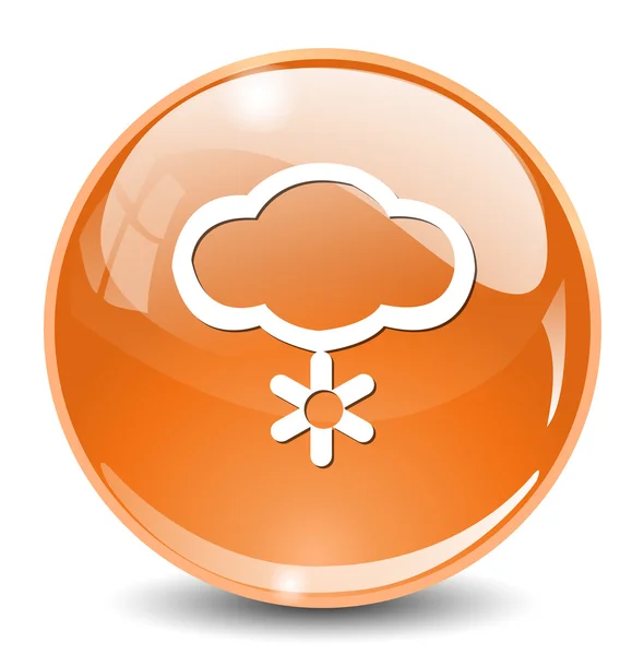 Cloud with snowflake icon — Stock Vector