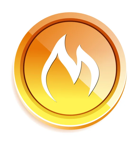 Tűz web gomb — Stock Vector