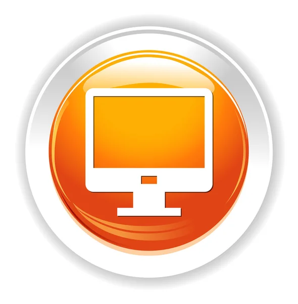 Computermonitor pictogram — Stockvector