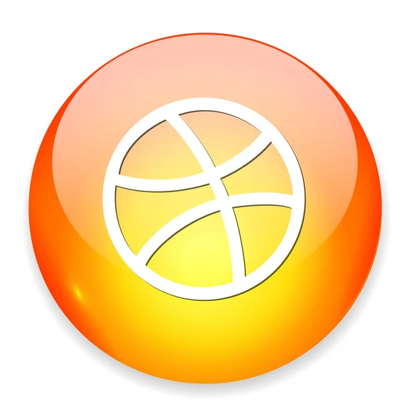 Ikona webové basketbal — Stockový vektor