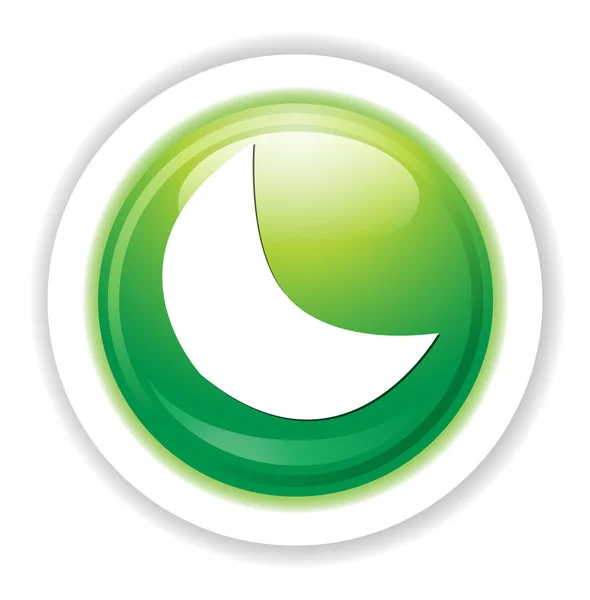 Crescent web button — Stock Vector