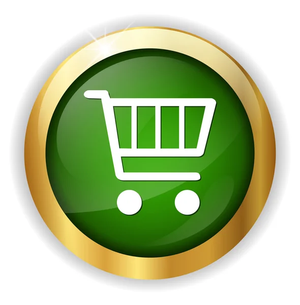 Shopping cart button — Stock Vector