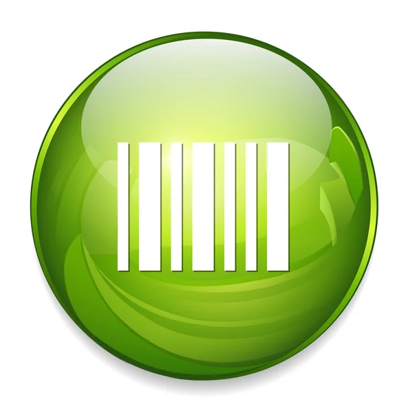 Barcode symbool knop — Stockvector