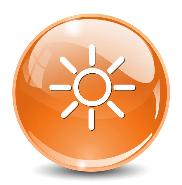 Weather sun icon — Stock Vector