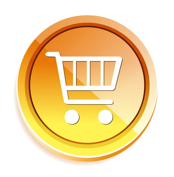 Shopping cart button — Stock Vector
