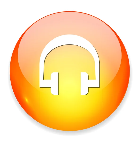 Auriculares icono web — Vector de stock