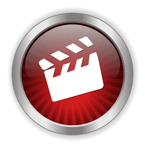 Filmové klapky ikona — Stockový vektor