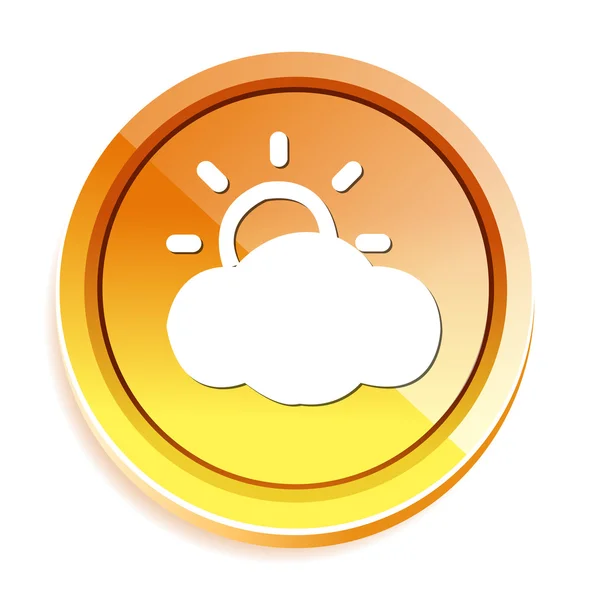 Pogoda ikona przycisku — Wektor stockowy