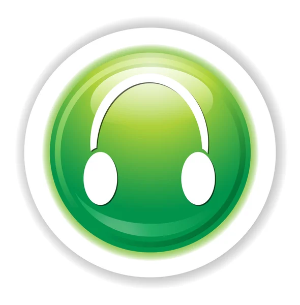 Auriculares icono web — Vector de stock