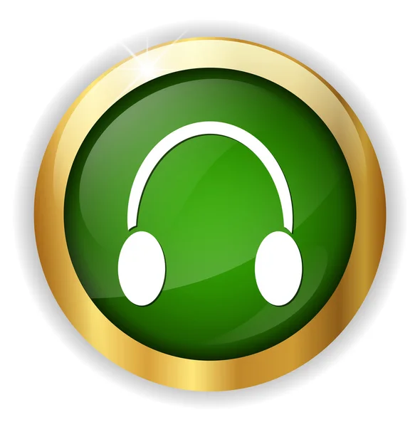 Auriculares icono web — Vector de stock