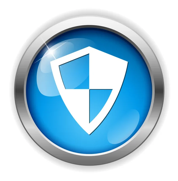 Shield web button — Stock Vector