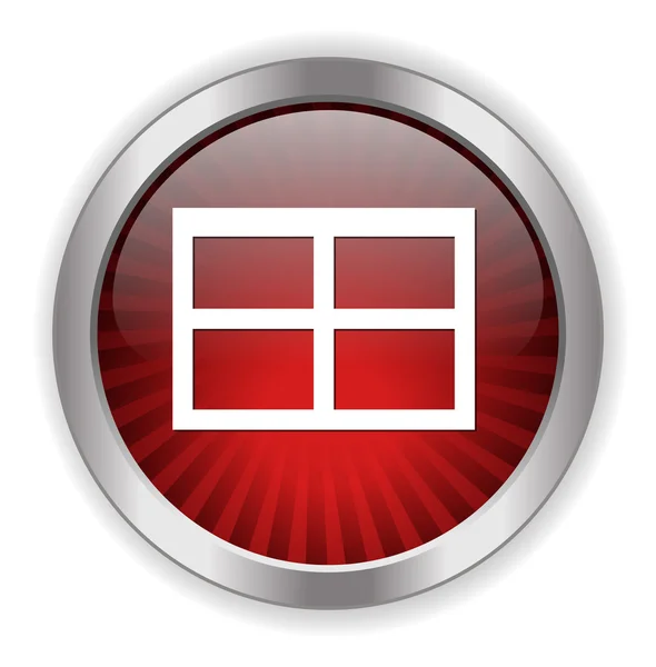 Pictogram van de knop venster — Stockvector