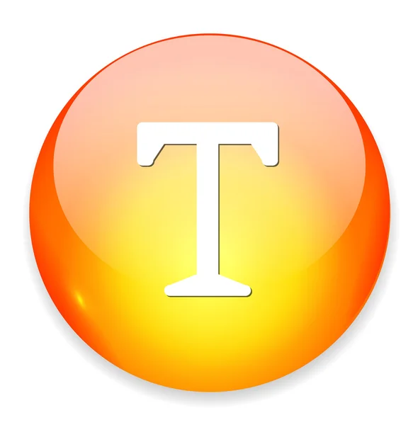 Bokstaven T spindelväv ikonen — Stock vektor