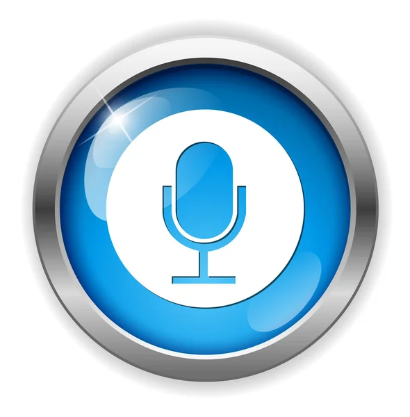 Icône web microphone — Image vectorielle