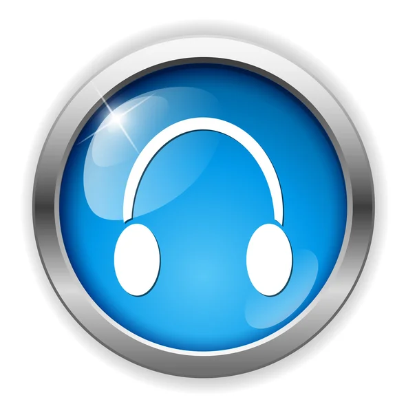 Auriculares icono web — Vector de stock