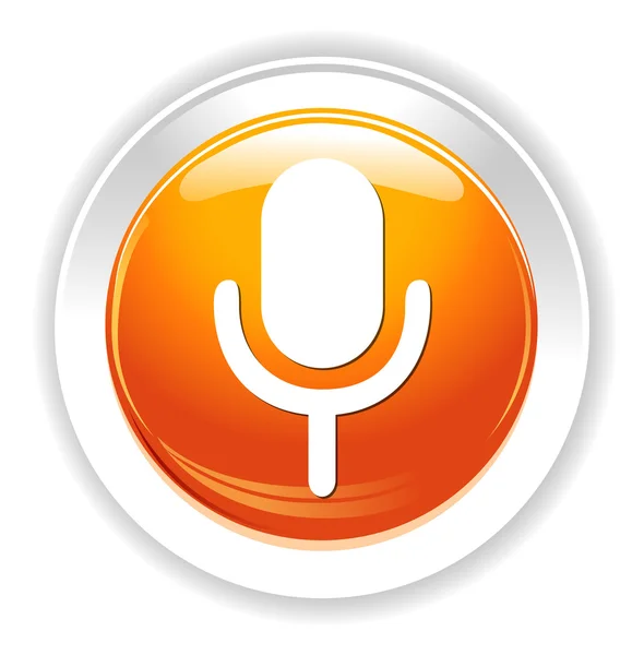 Icône web microphone — Image vectorielle