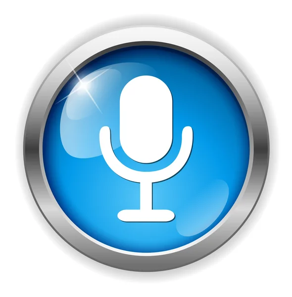 Icône web microphone — Image vectorielle