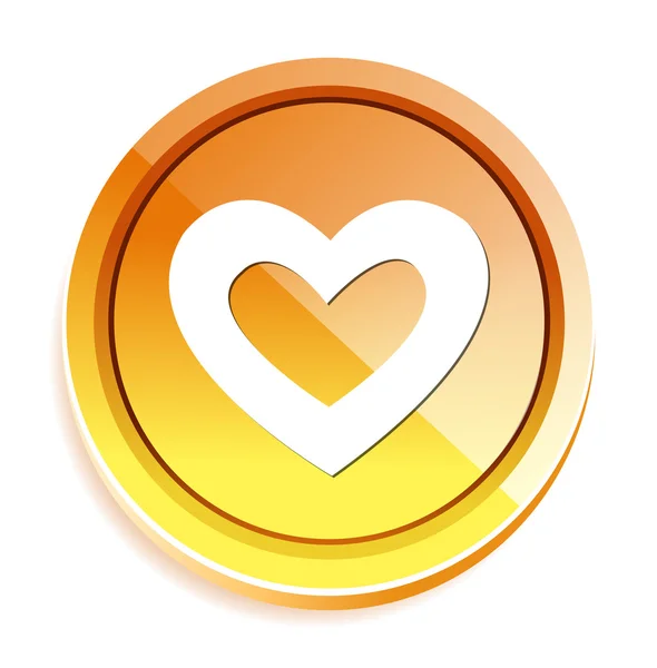 Heart  web button — Stock Vector
