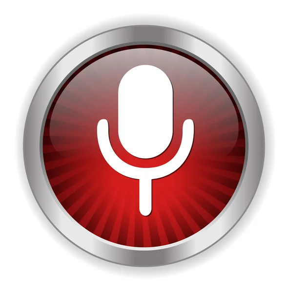 Ikona webové mikrofonu — Stockový vektor