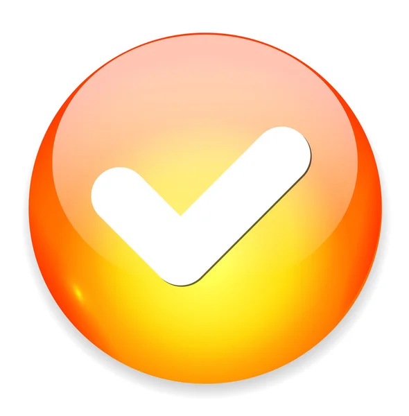 Confirmar icono web — Vector de stock