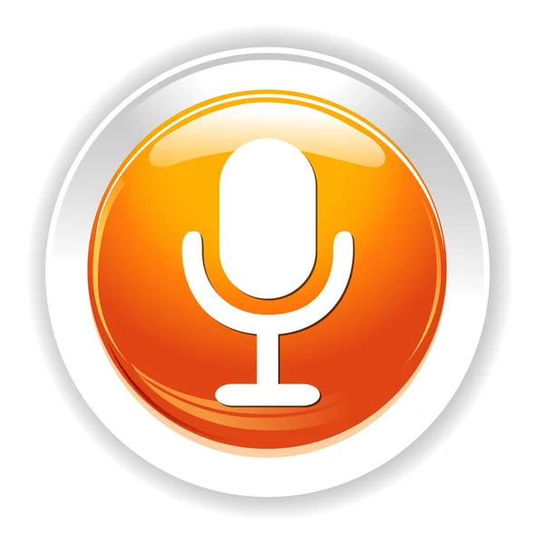 Icône web microphone — Image vectorielle