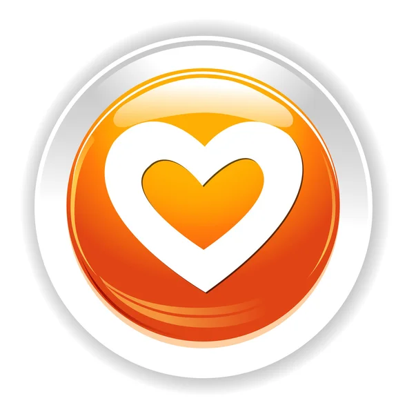 Heart  web button — Stock Vector