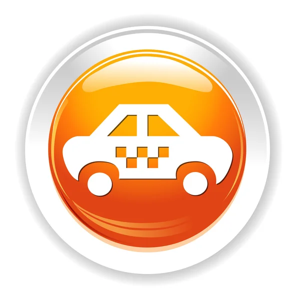 Samochód ikona przycisku — Wektor stockowy