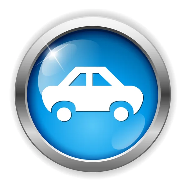 Botón web del coche — Vector de stock