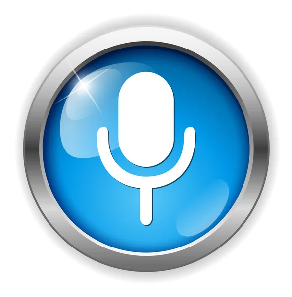 Icône web microphone — Image vectorielle