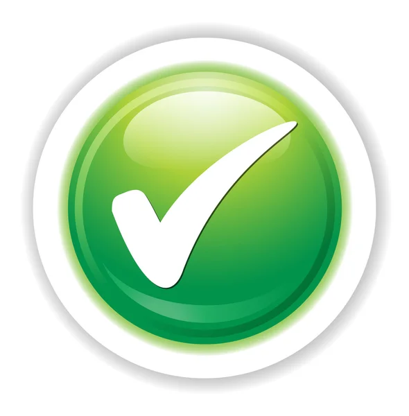 Marca de verificación botón — Vector de stock