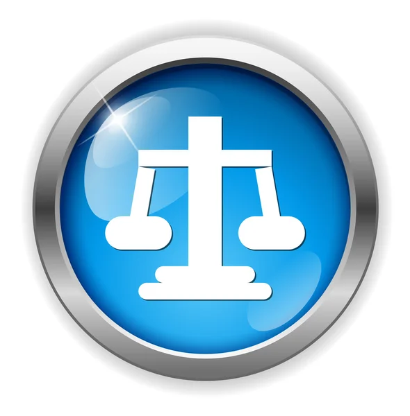 Justitie schalen pictogram — Stockvector