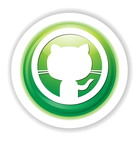Icono web Cat — Vector de stock
