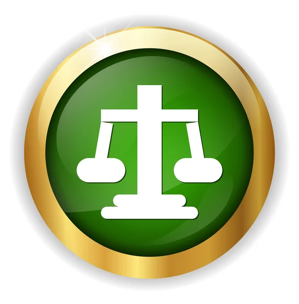 Justitie schalen pictogram — Stockvector