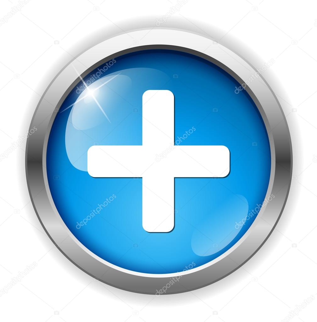 Cross button add icon