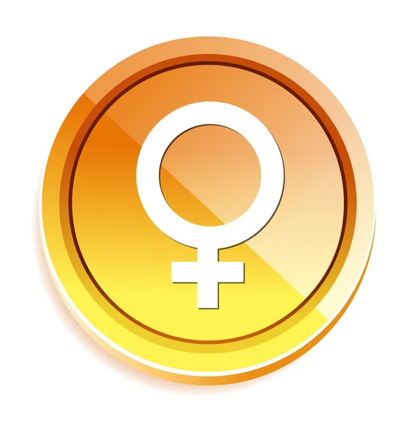 Icono de signo femenino — Vector de stock