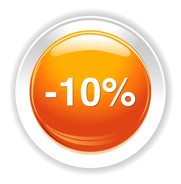 10 percent off button — Stock Vector