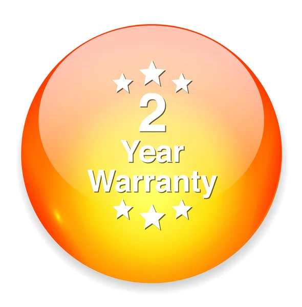 2 year warranty button — Stock Vector