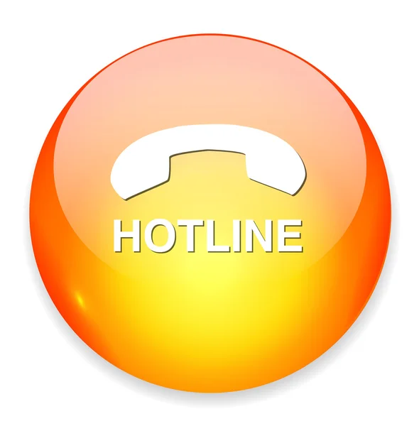 Icône bouton Hotline — Image vectorielle